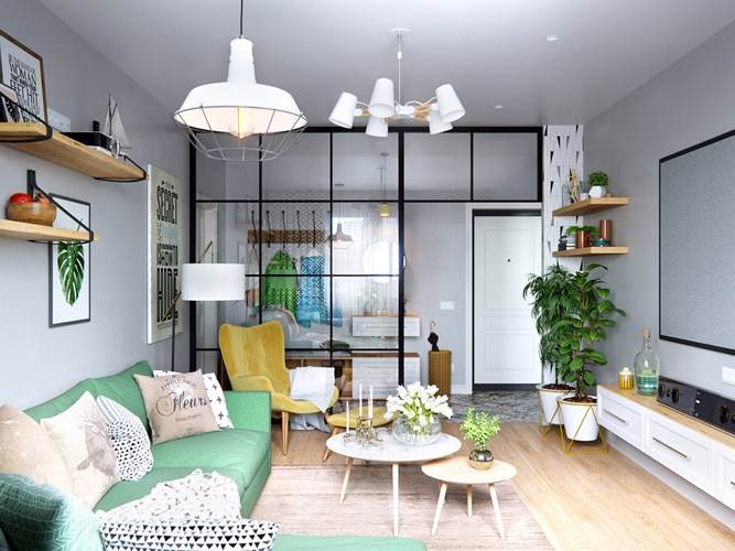 Tạo điểm nhấn siêu xinh với nội thất xanh lá cây